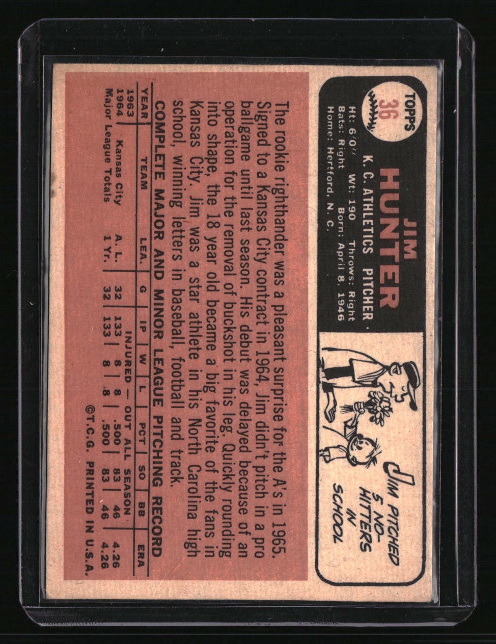 1966 Topps Jim Hunter