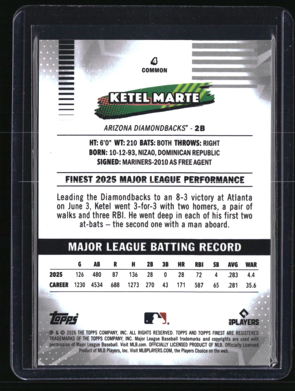 2026 Finest Ketel Marte Orange X-Fractors #/25
