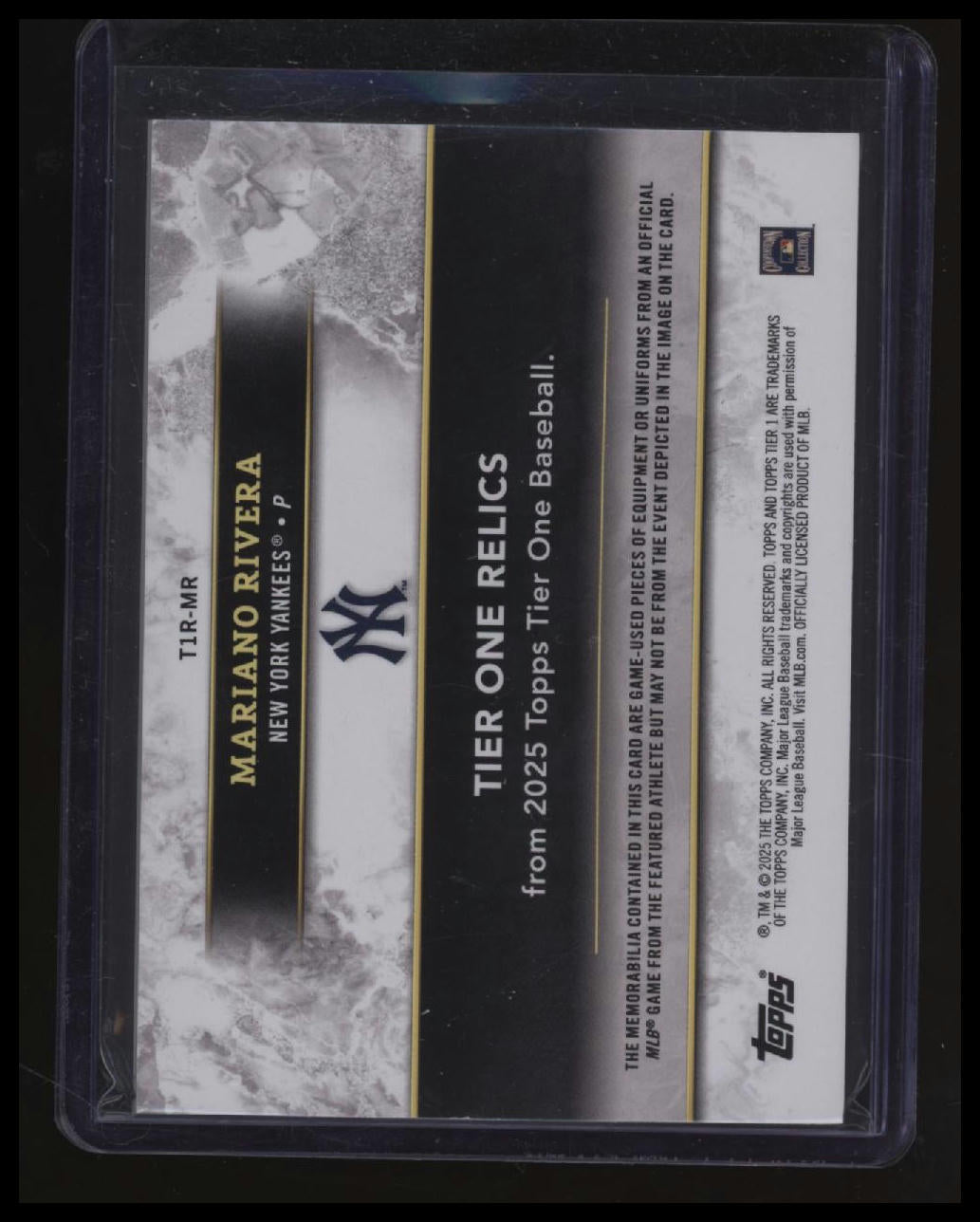 2025 Topps Tier One Mariano Rivera Tier One Relics Red Dual Patch