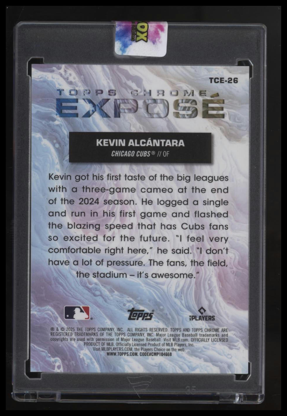 2025 Topps Chrome Kevin Alcántara Exposé #/10