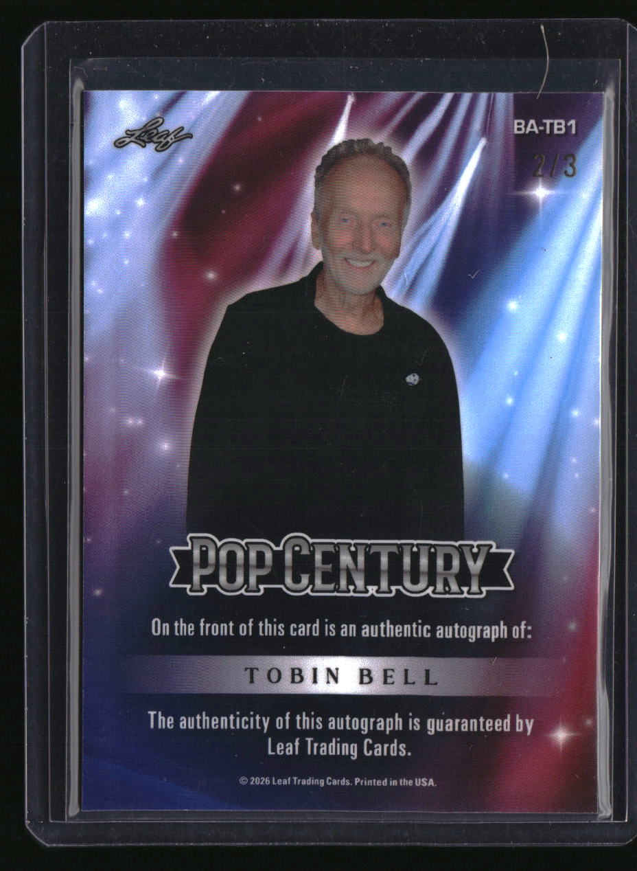 2026 Leaf Pop Century - Base Crystal Green Autographs Tobin Bell #/3