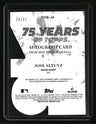 2026 Topps Jose Altuve 75 Years of Topps Die Cut Autographs Gold Foil #/50