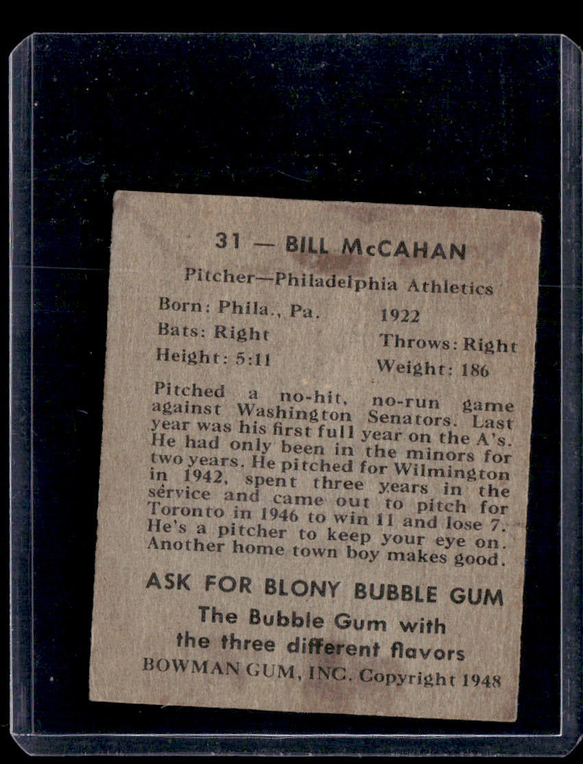 1948 Bowman Bill McCahan