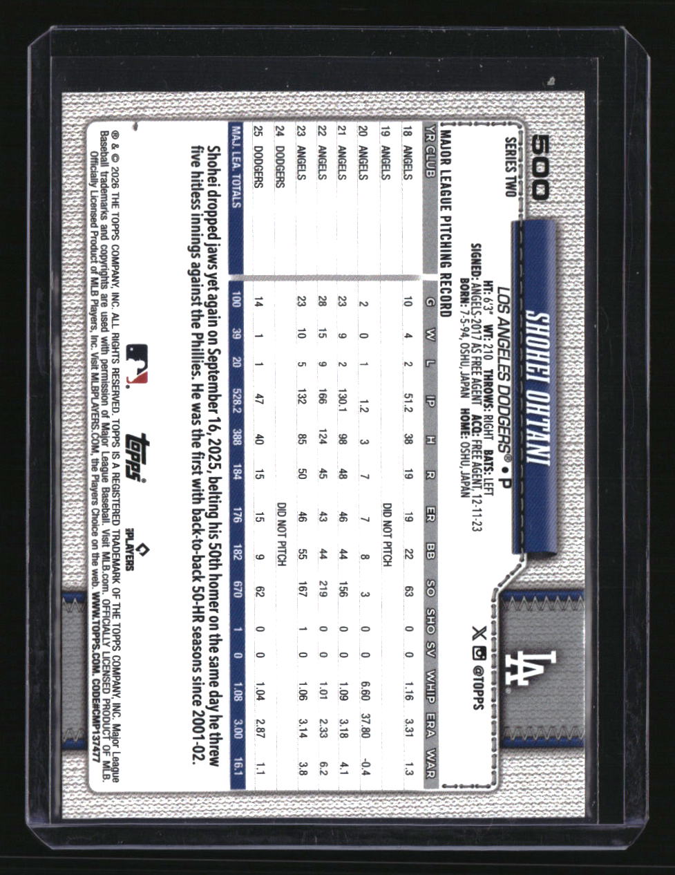 2026 Topps Shohei Ohtani Sandglitter