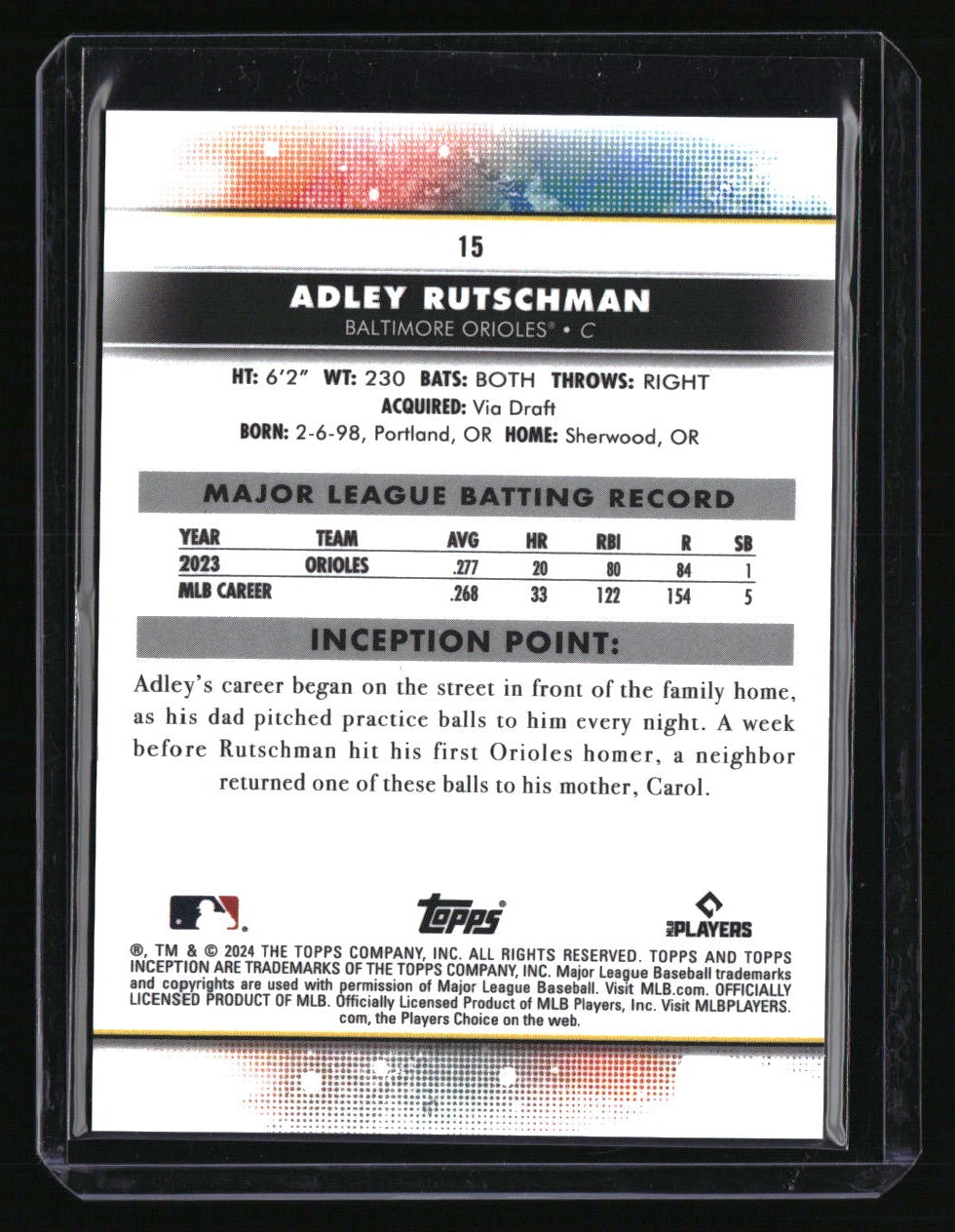 2024 Topps Inception Adley Rutschman Blue #/25