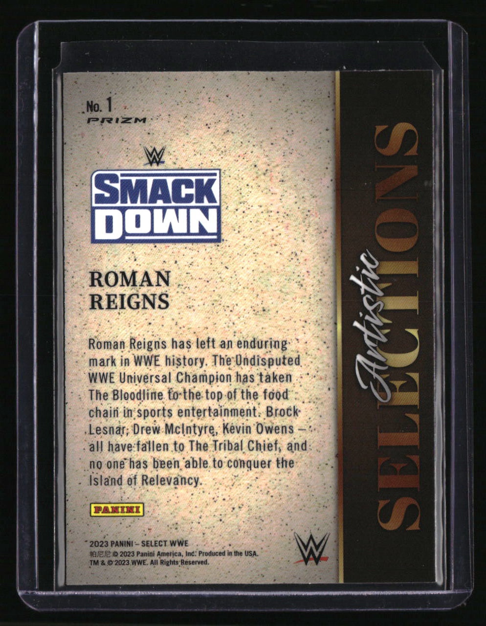 2023 Panini Select WWE Roman Reigns Artistic Selections