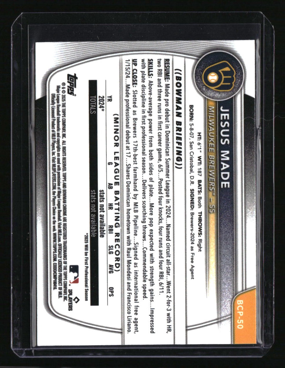 2025 Bowman Sapphire Edition Jesus Made