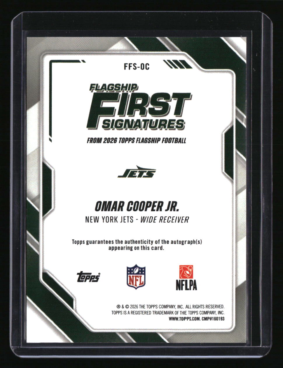 2026 Topps Flagship Omar Cooper Jr. Flagship First Signatures