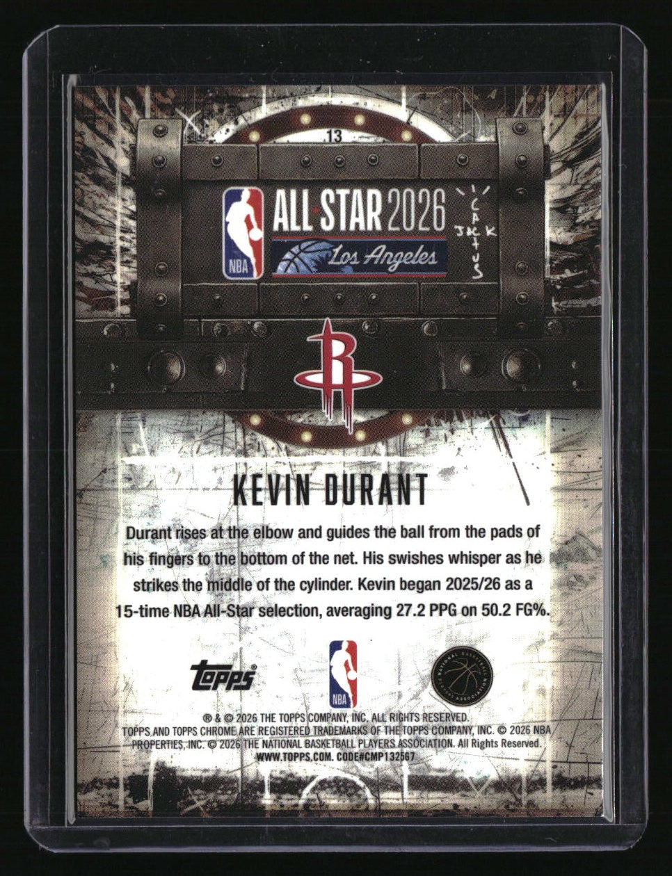 2026 Cactus Jack Topps Chrome Kevin Durant All Star #/25