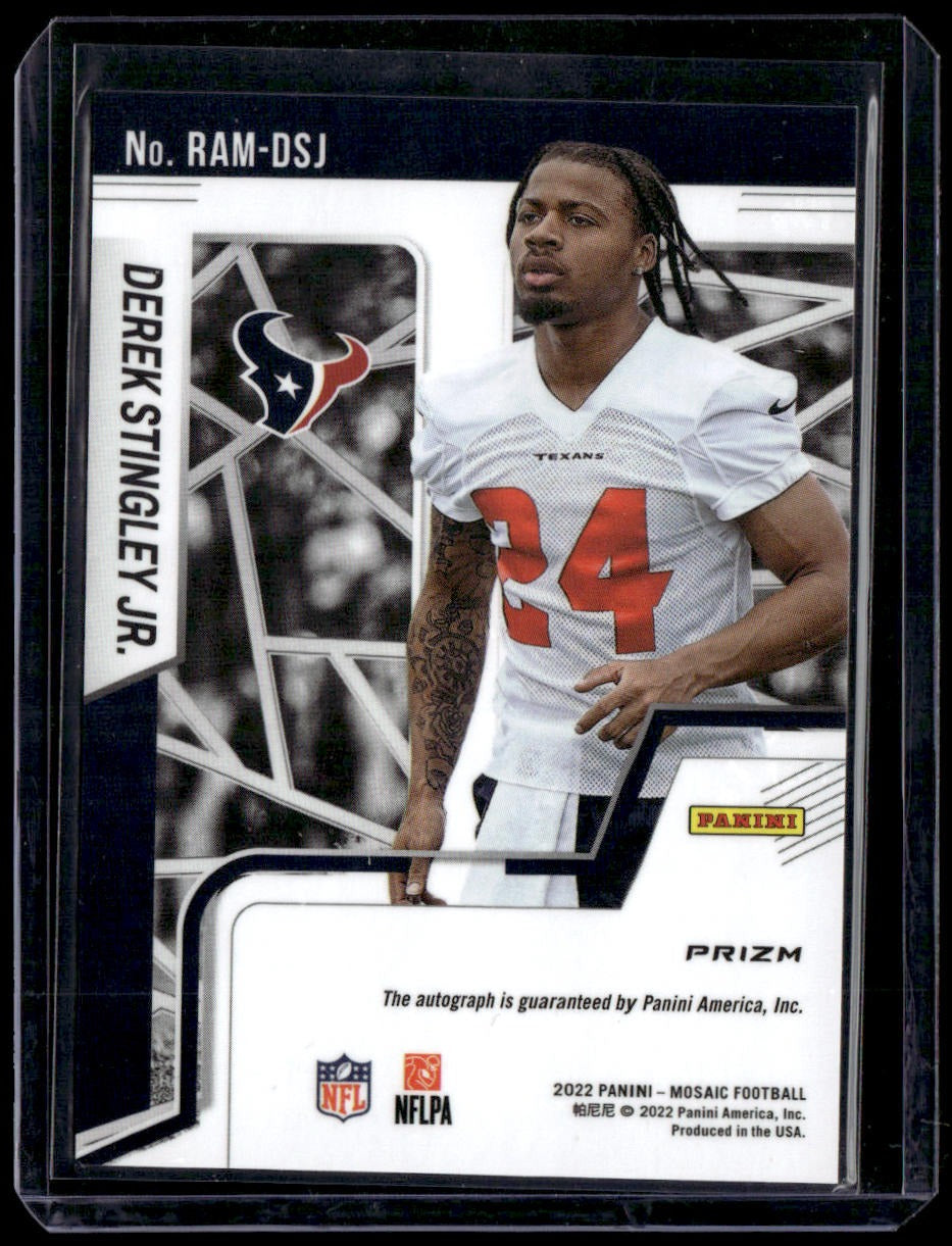 2022 Panini Mosaic Derek Stingley Jr. Rookie Autographs Mosaic