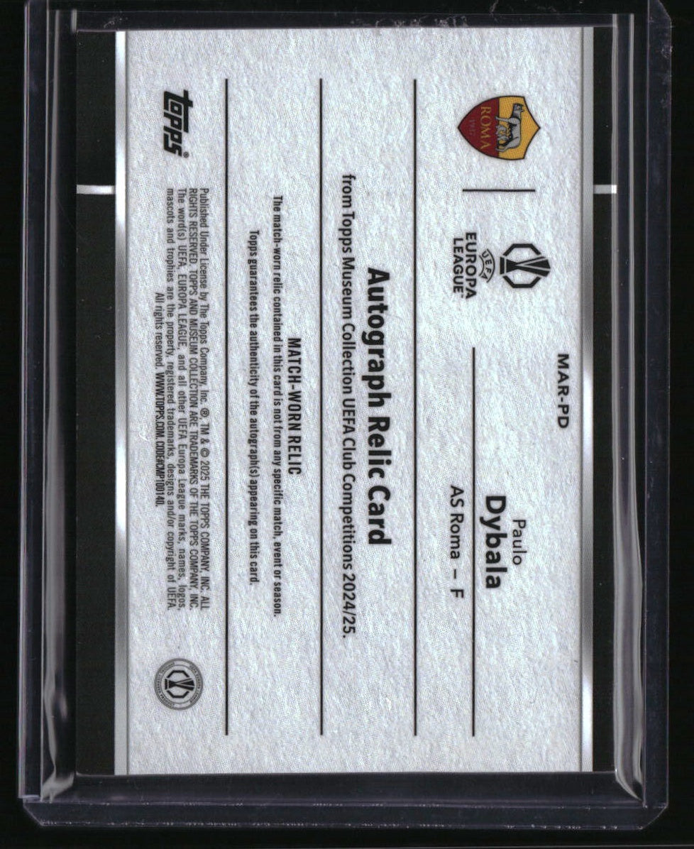 2024/25 Topps Museum Collection UEFA CC Paulo Dybala Auto #/99 FIrst On Print