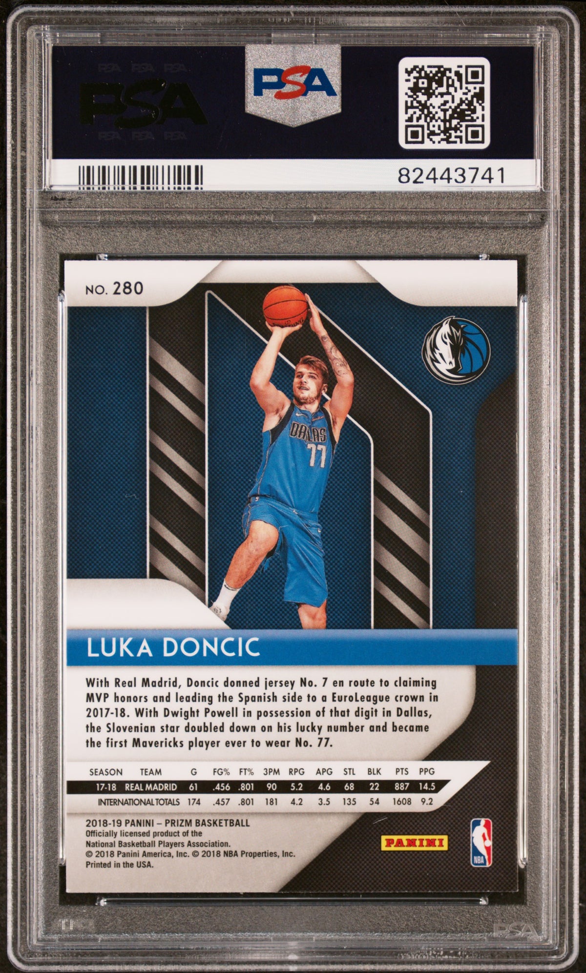 2018 Panini Prizm Luka Doncic PSA 9