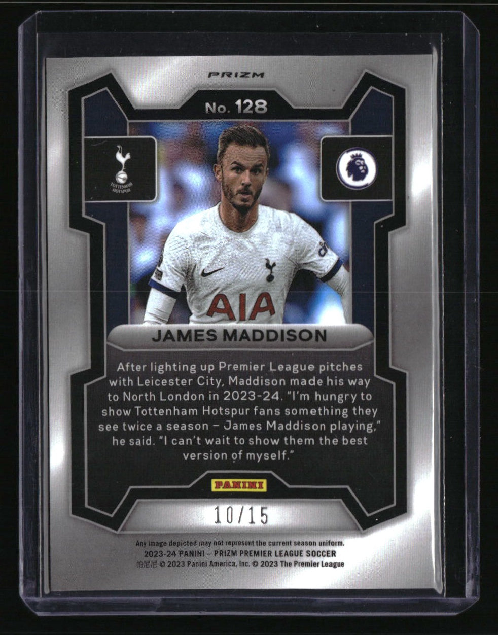 2023-24 Panini Prizm Premier League James Maddison Choice Zebra #/15