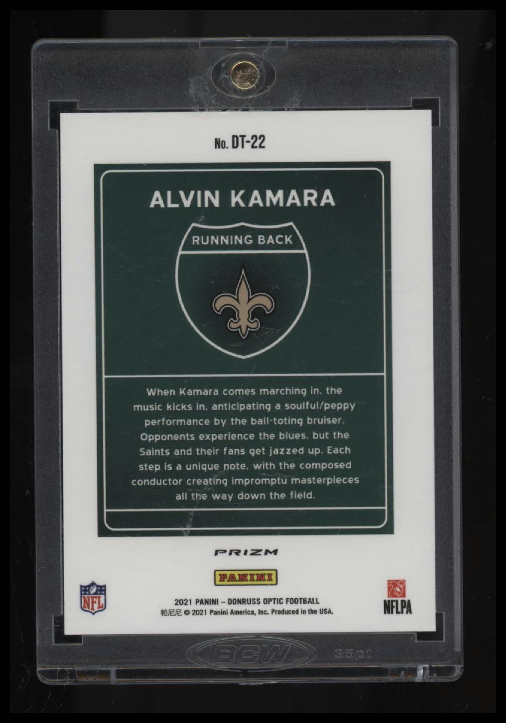 2021 Donruss Optic Alvin Kamara Downtown!