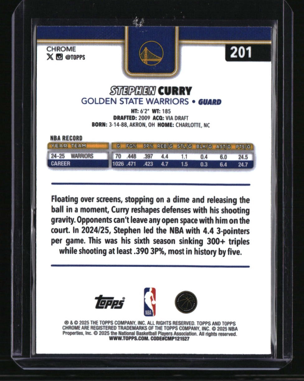 2025-26 Topps Chrome Sapphire Edition Stephen Curry