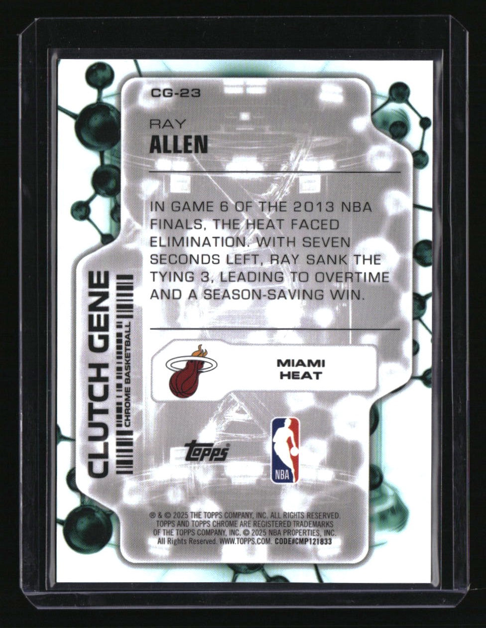 2025-26 Topps Chrome Ray Allen Clutch Gene Gold Refractor #/50