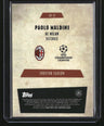 2025-26 Topps Chrome UEFA Club Competitions Paolo Maldini Last Dance Aqua #/199