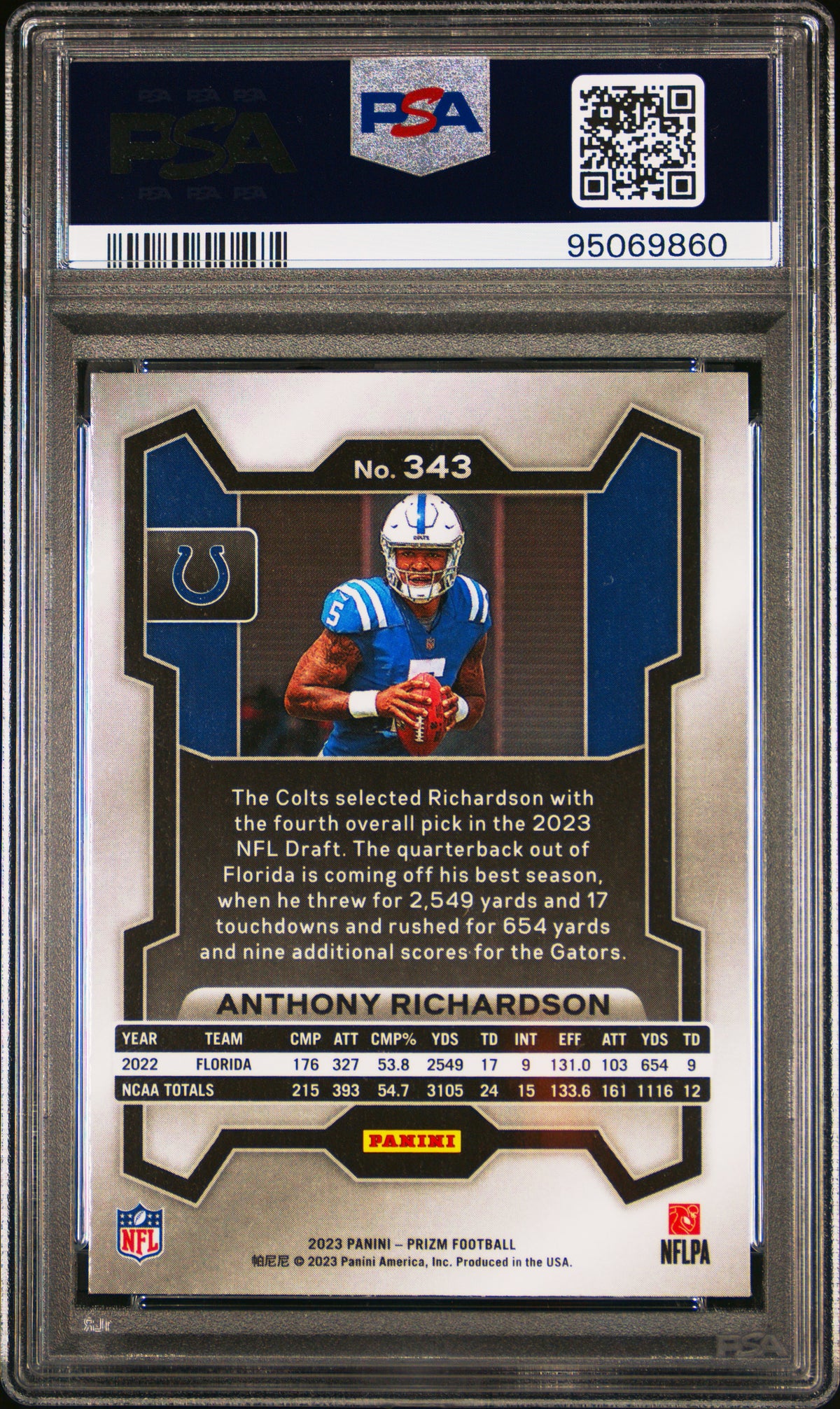 2023 Panini Prizm Anthony Richardson PSA 9 95069860