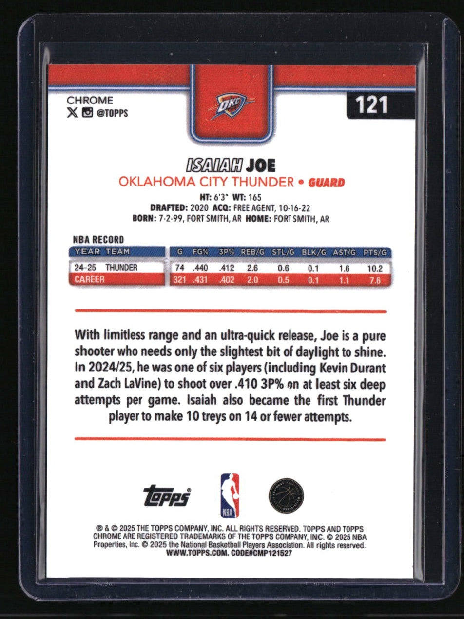 2025-26 Topps Chrome Isaiah Joe Orange Geometric Refractor #/25