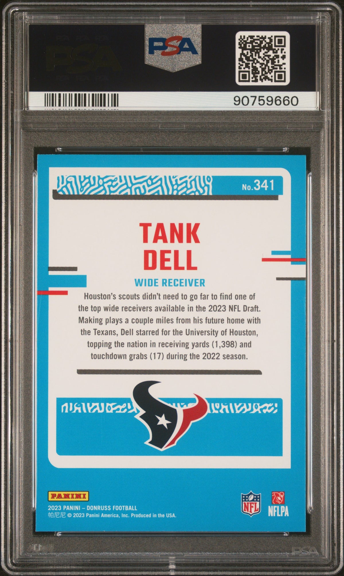 2023 Panini Donruss Tank Dell PSA 10