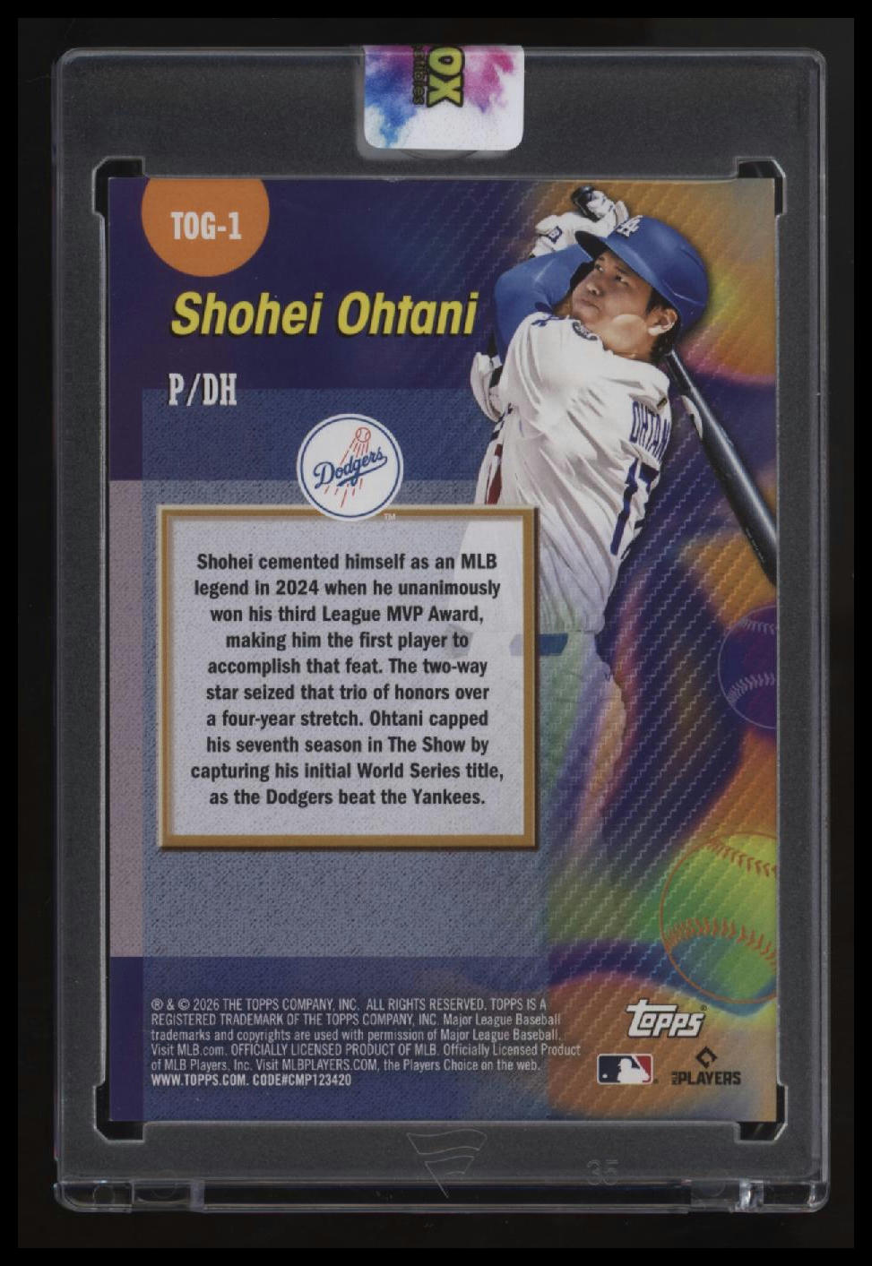 2026 Topps Shohei Ohtani Titans of the Game Orange Foil #/25