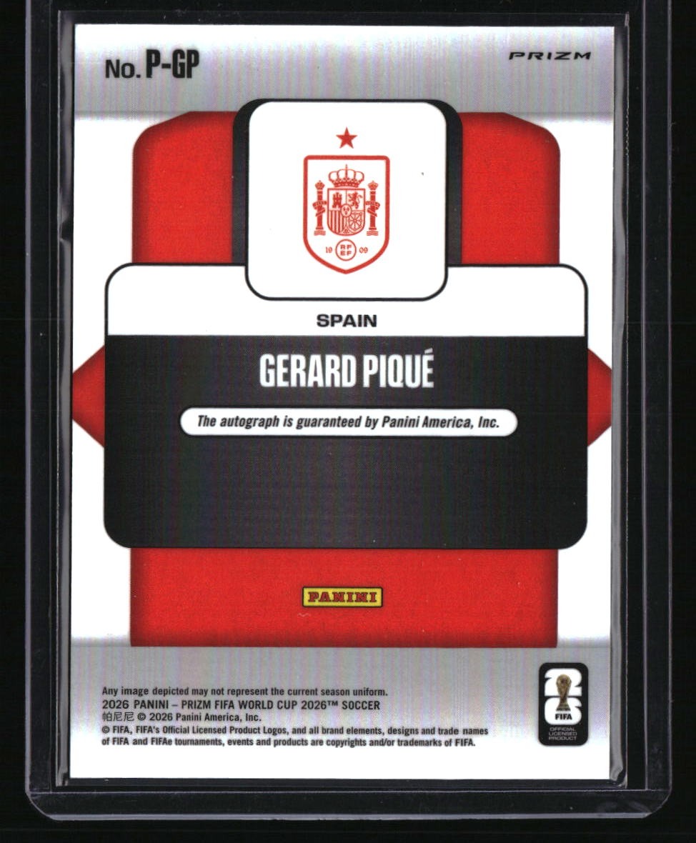 2026 Panini Prizm FIFA World Cup Gerard Pique Penmanship Wave Prizm