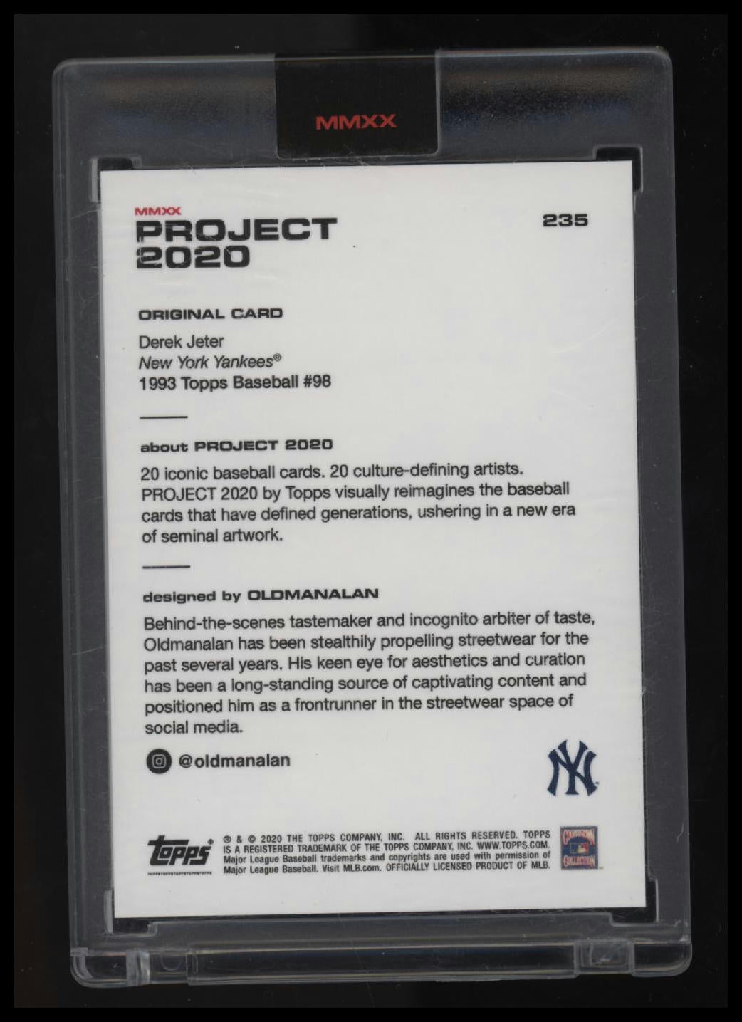 2020 Topps Project 2020 Derek Jeter