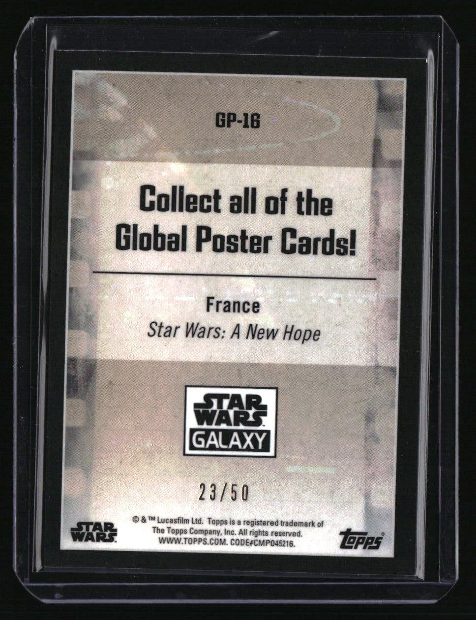 Star Wars Galaxy Global Poster Star Wars : A New Hope France #/50