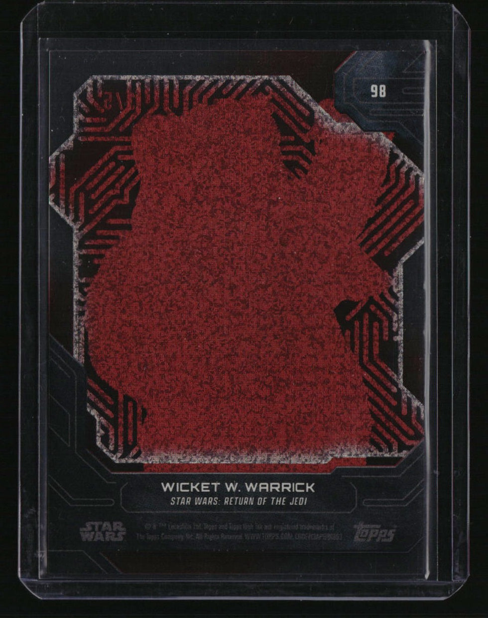 2024 Topps High Tek Star Wars Wicket W. Warrick Hyperspace Red Diffractor