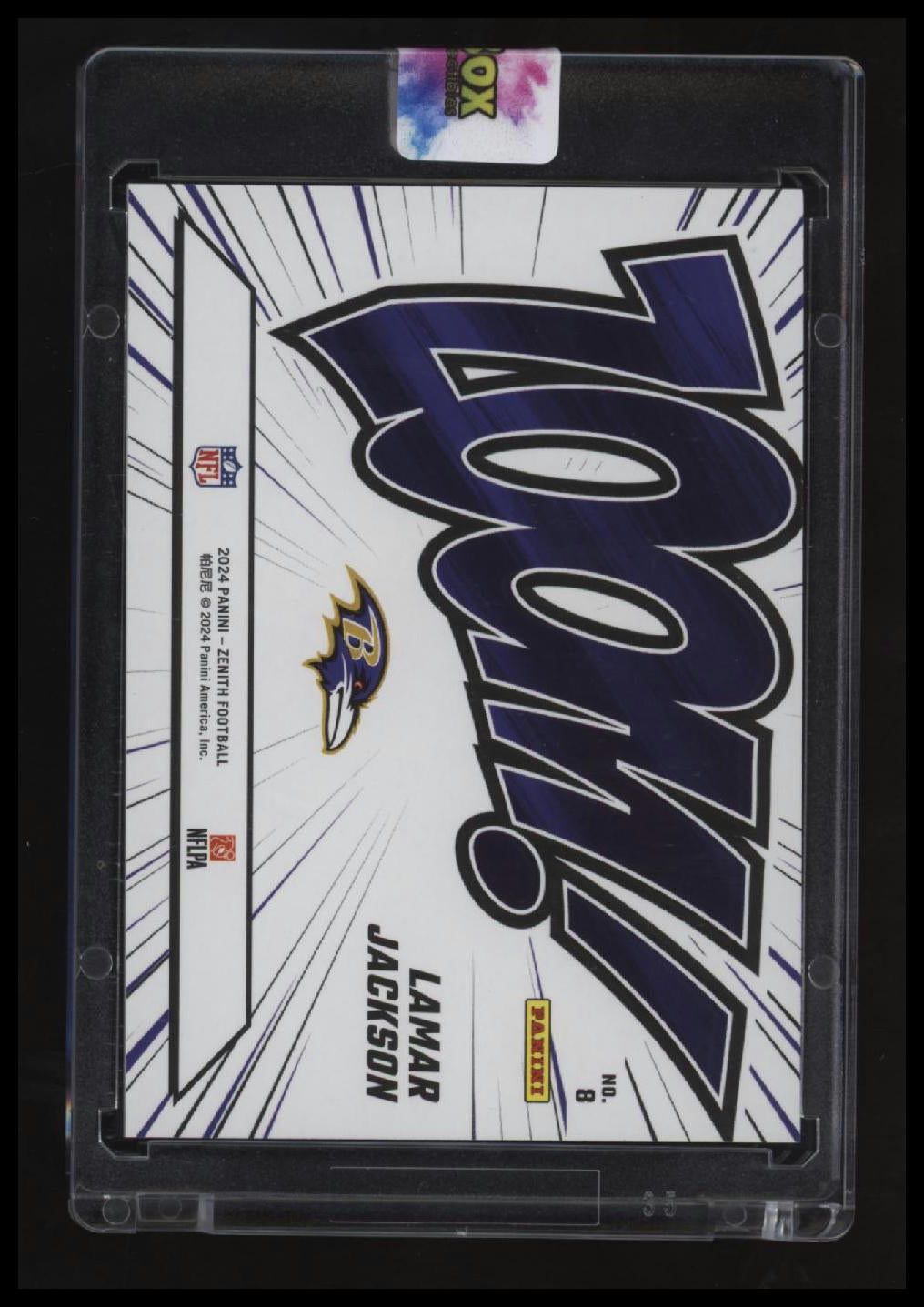 2024 Panini Zenith Lamar Jackson Zoom Blue Spokes #/25