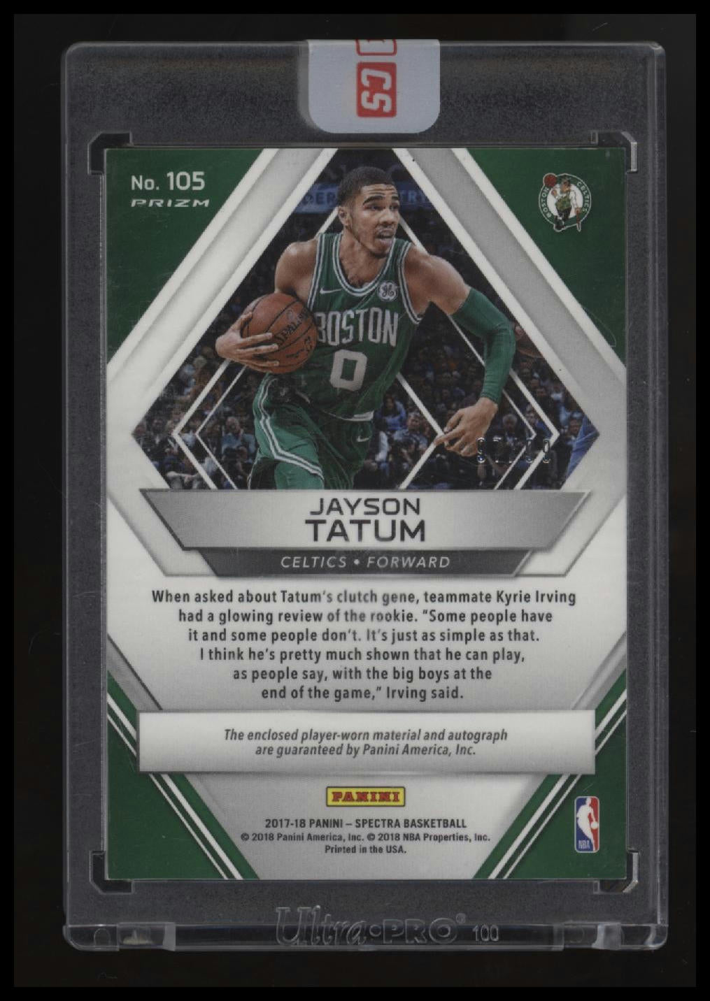 2017-18 Panini Spectra Jayson Tatum Neon Blue RPA #/99