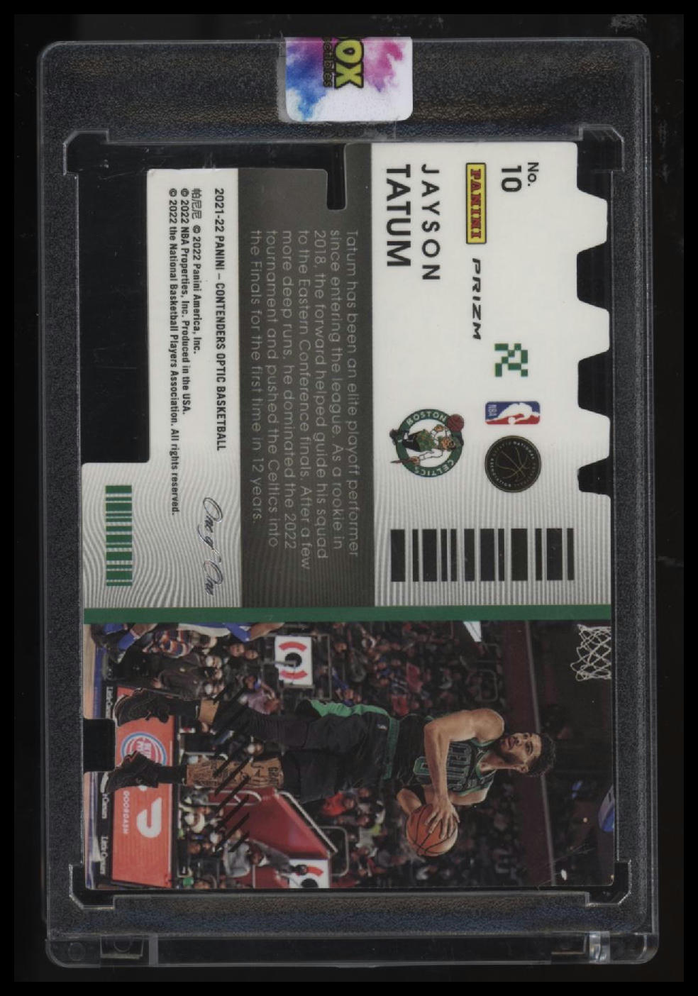 2021-22 Panini Contenders Optic Jayson Tatum Superstars Gold Vinyl 1/1