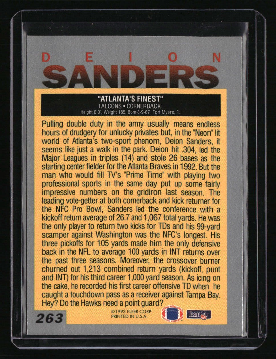 1993 Fleer Deion Sanders