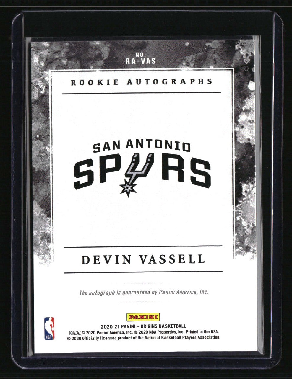 2020-21 Panini Origins Devin Vassell Rookie Autographs Red #/99