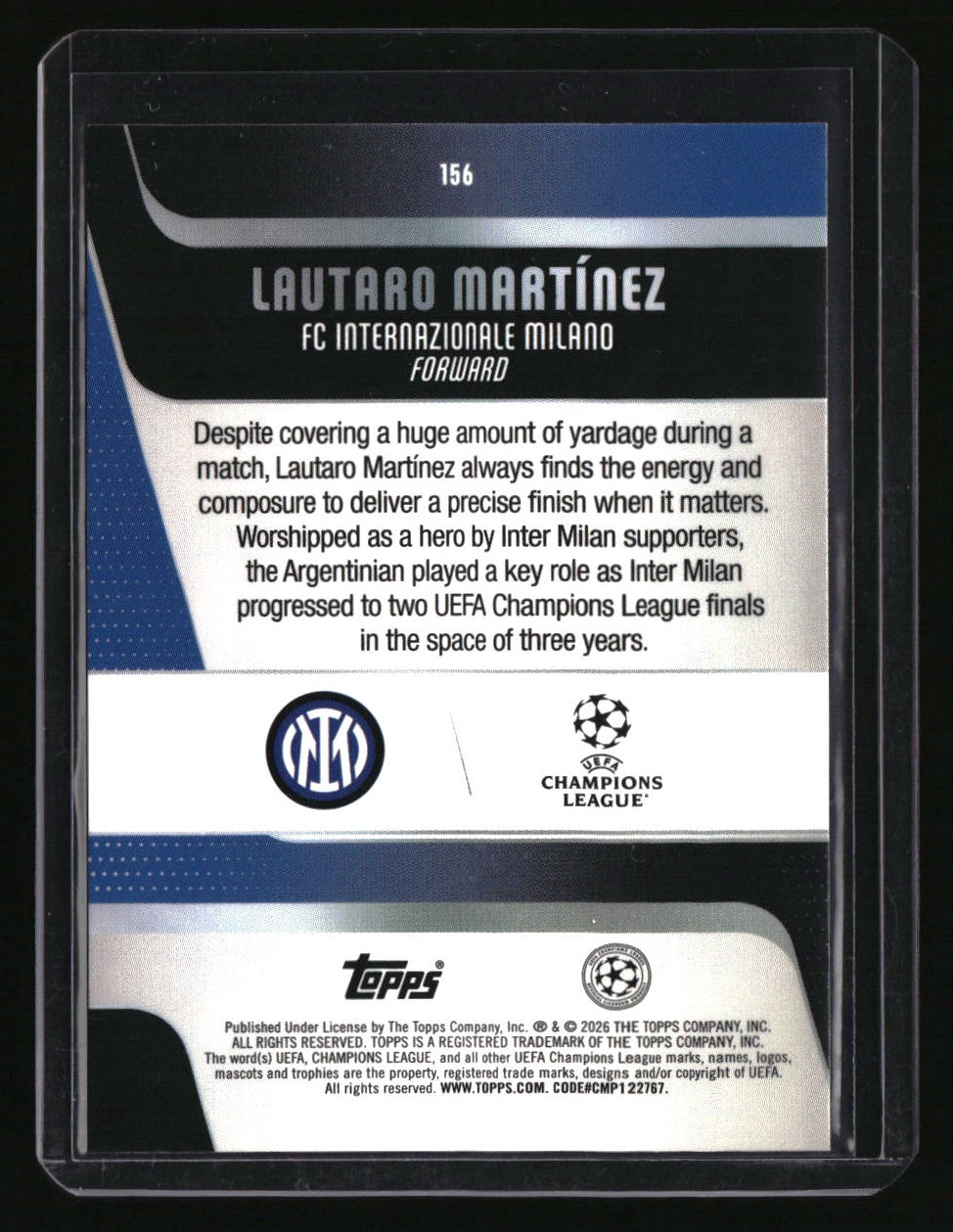 2025-26 Topps UEFA Club Competitions - Yellow Lautaro Martínez #/299