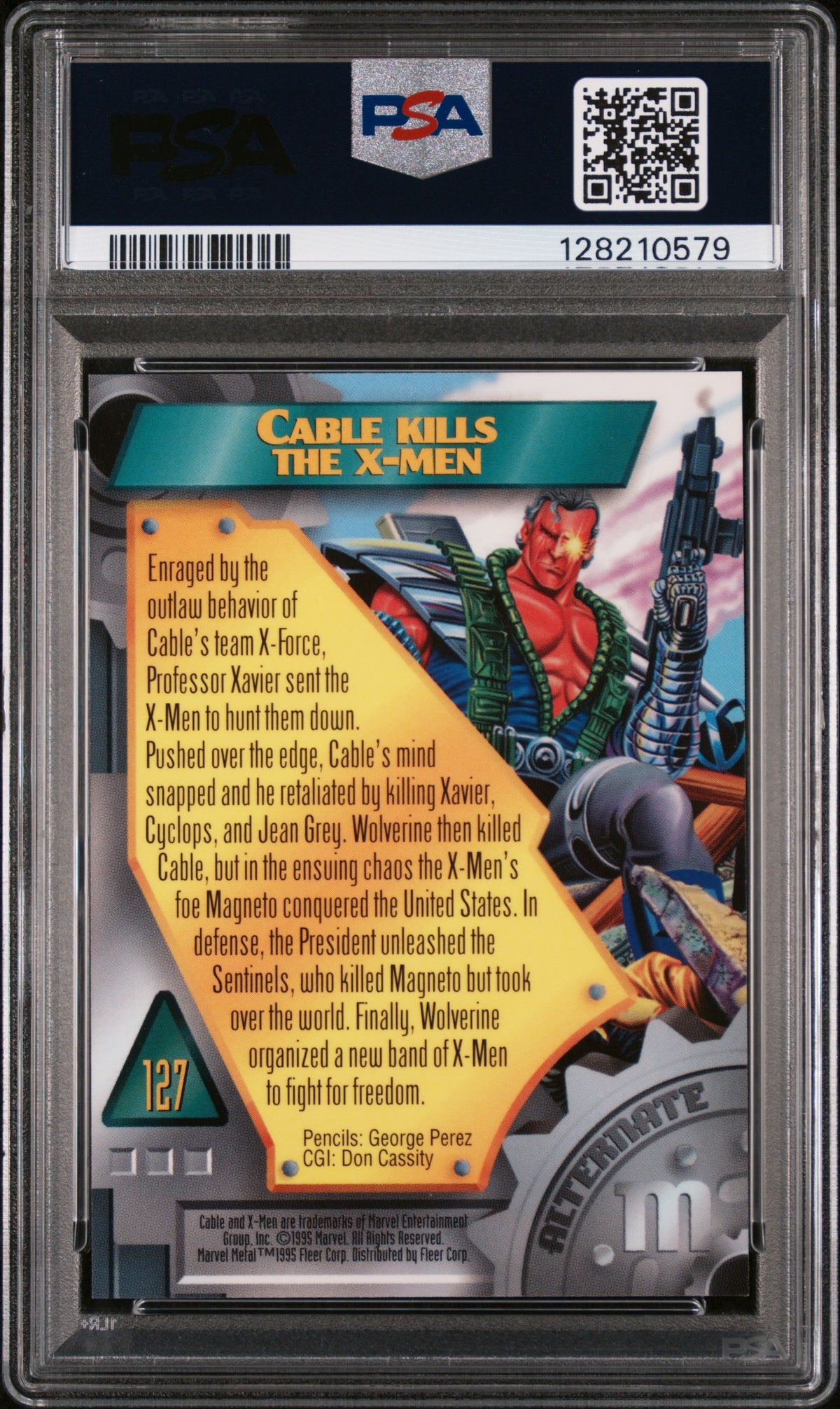 1995 Marvel Metal Cable PSA 9
