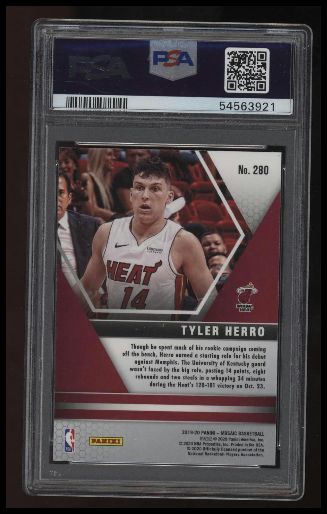 2019 Panini Mosaic Tyler Herro PSA 10