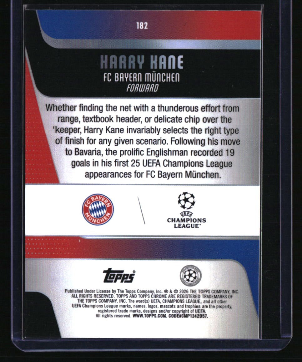 2025-26 Topps Chrome UEFA Club Competitions Harry Kane Geometric Refractor