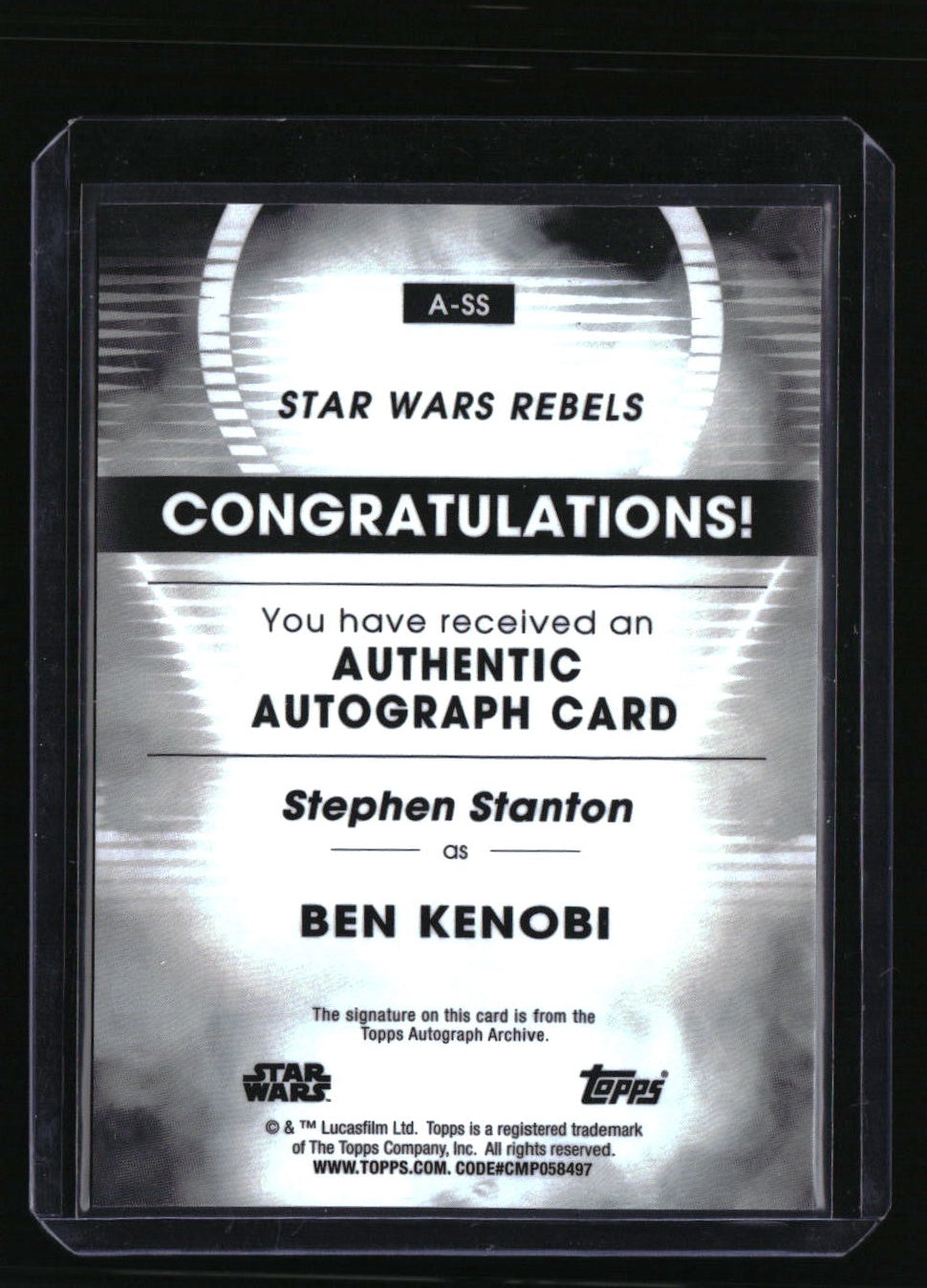 2023 Topps Star Wars Rebels Stephen Stanton Signature