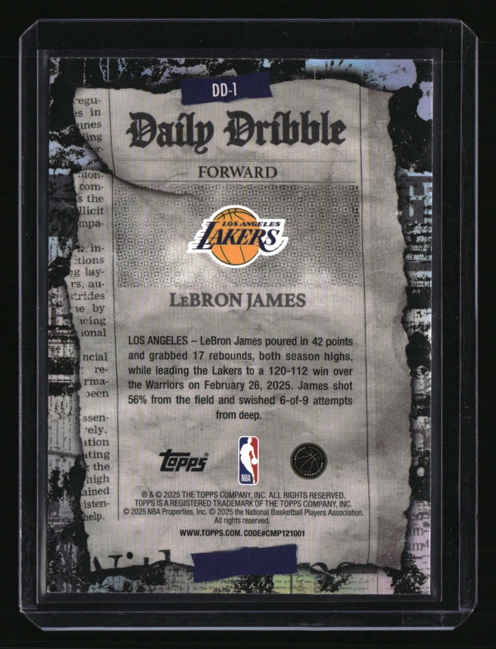 2025-26 Topps LeBron James The Daily Dribble Green Rainbow #/99