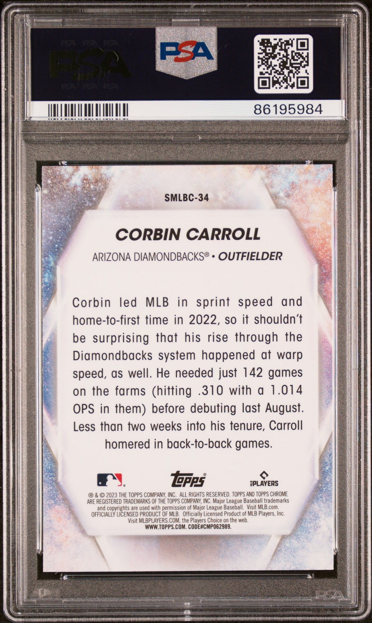 2023 Topps Stars Of The Mlb Chrome Corbin Carroll Stars Of The Mlb Chrome PSA 10