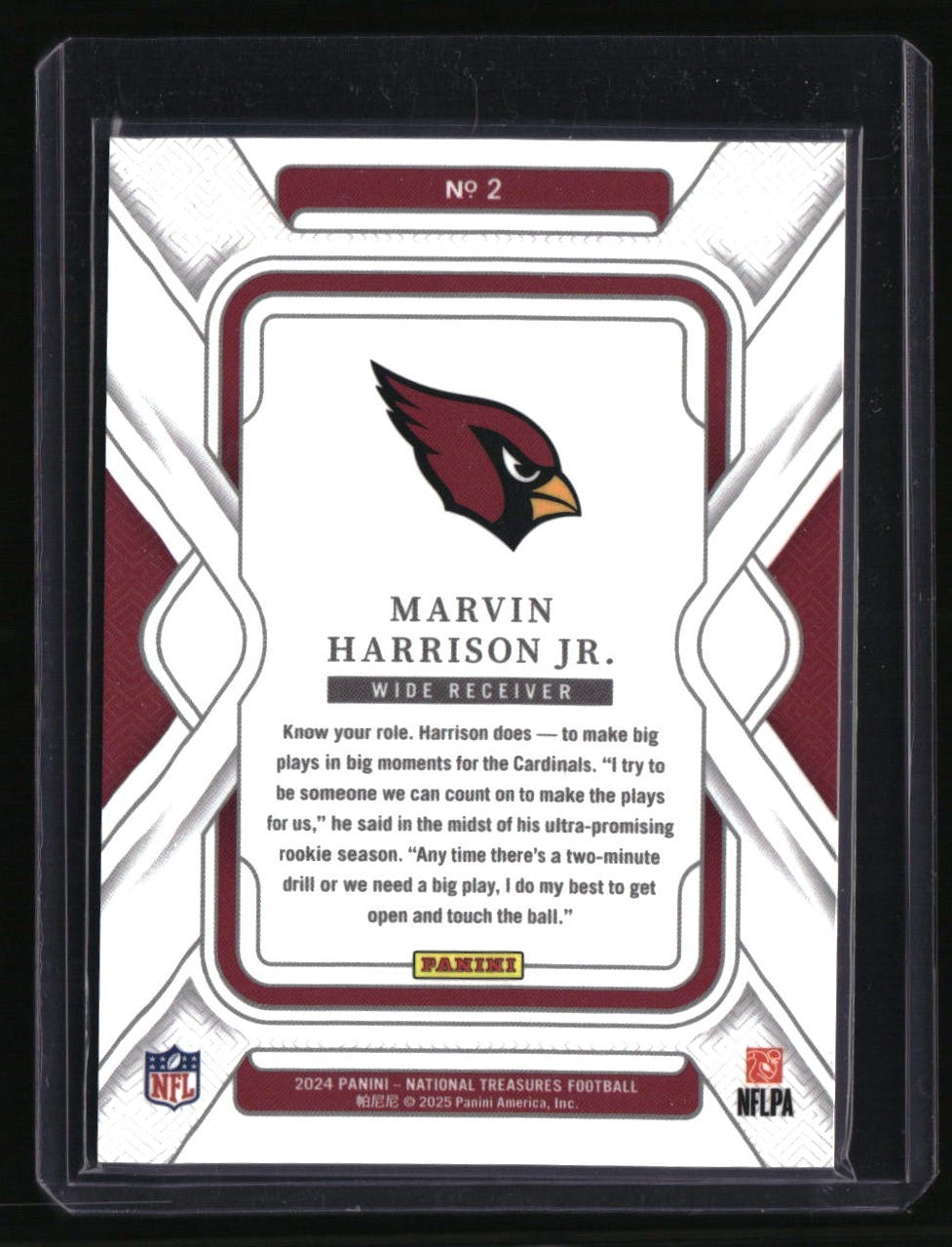 2024 Panini National Treasures Marvin Harrison Jr. Gold #/35