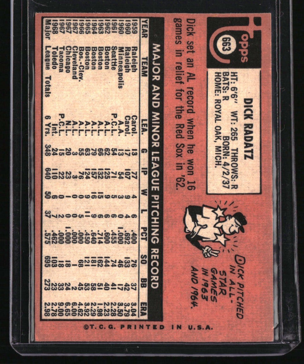 1969 Topps Dick Radatz