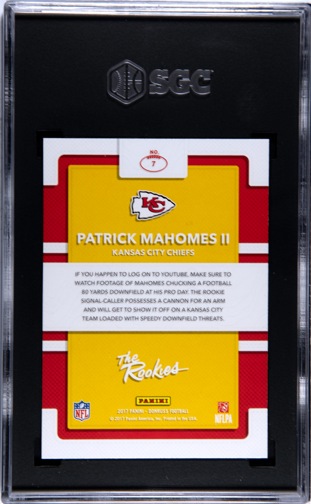 2017 Donruss Patrick Mahomes II The Rookies SGC 9
