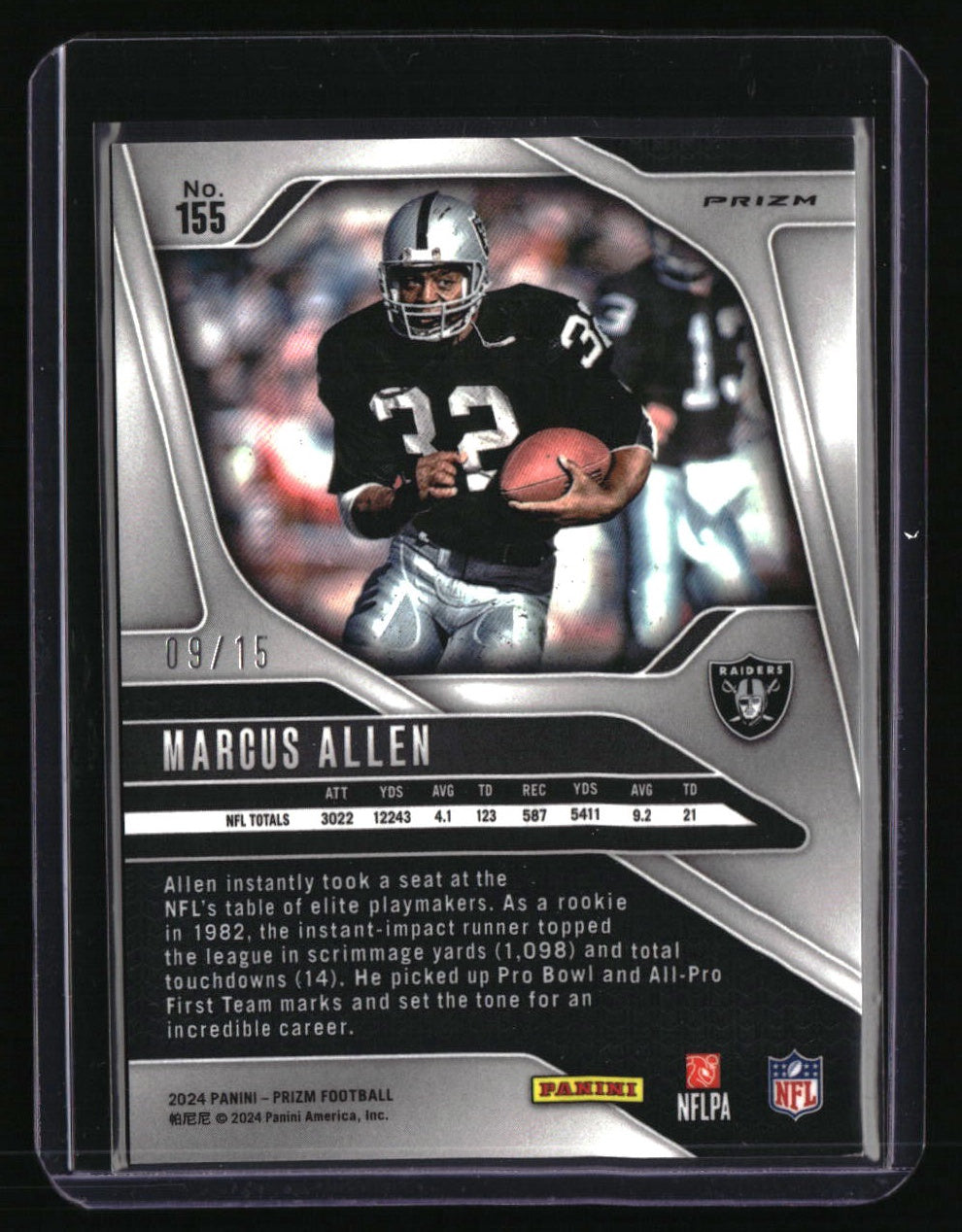 2024 Panini Prizm Marcus Allen Forest Camo #/15