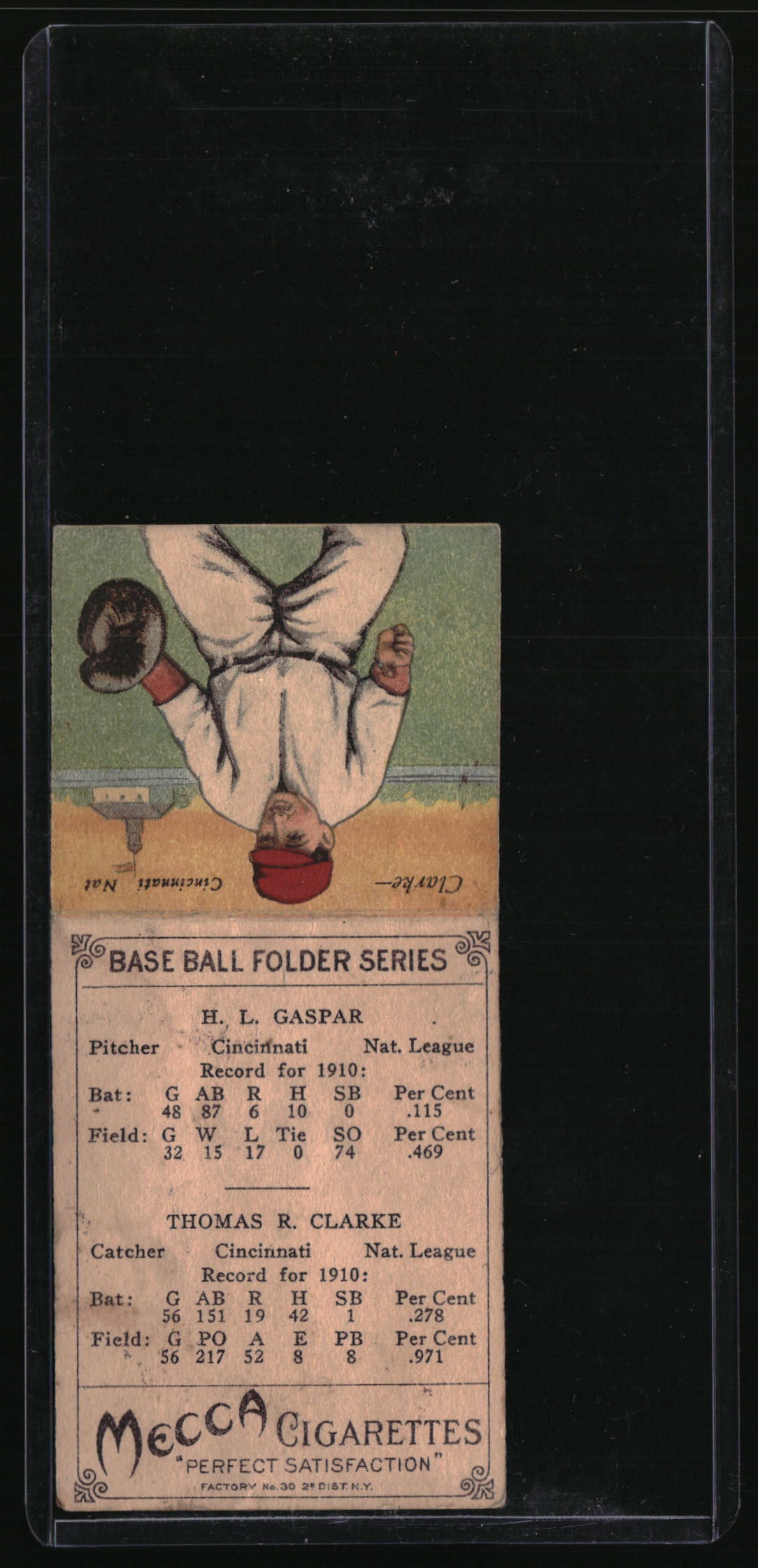 1911 Mecca Double Folders T201 Harry Gaspar / Tommy Clarke