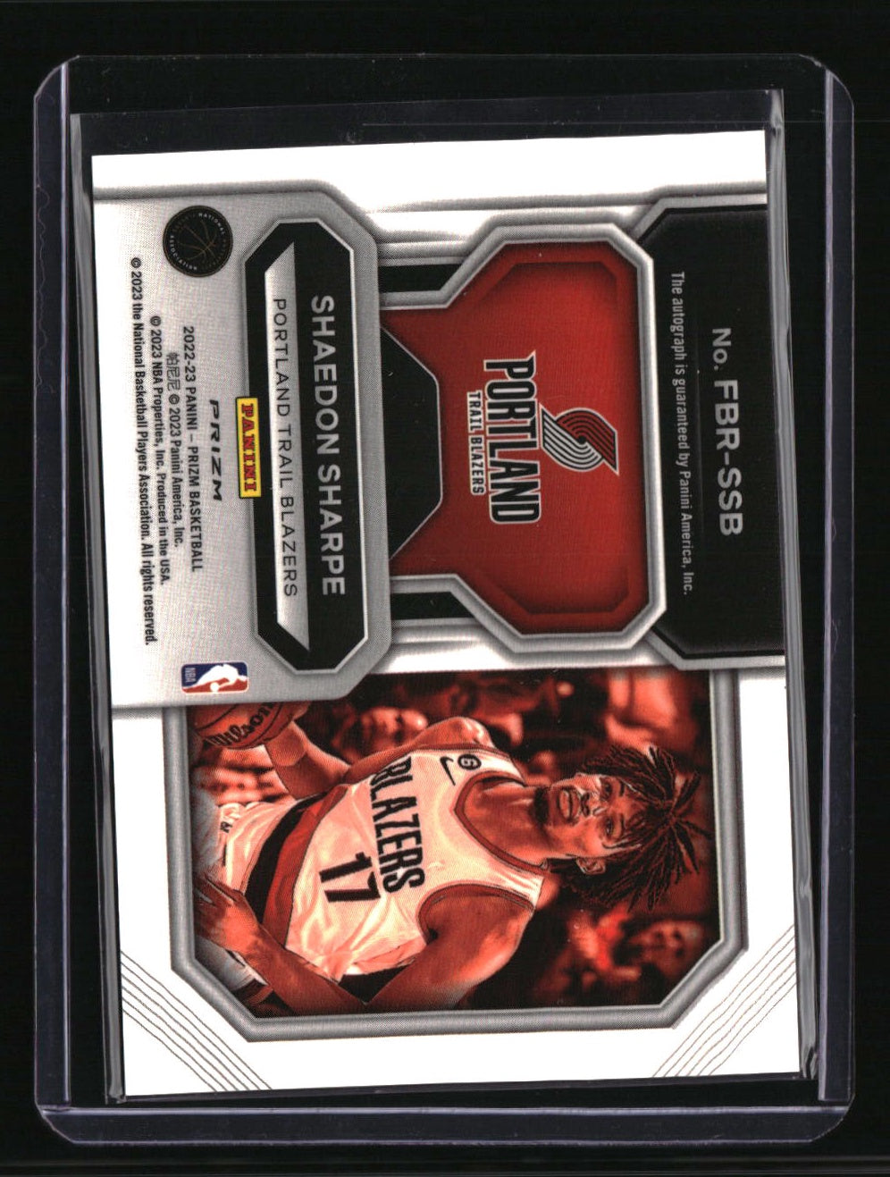 2022-23 Panini Prizm Shaedon Sharpe Fast Break Rookie Autographs