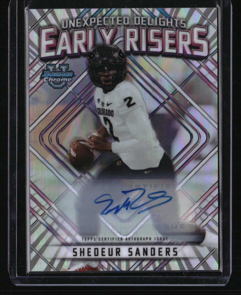 2023 Bowman University Chrome Shedeur Sanders Early Risers Autographs #/99