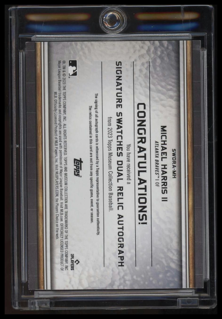 2023 Topps Museum Collection Michael Harris II Dual Relic Auto Copper #/50