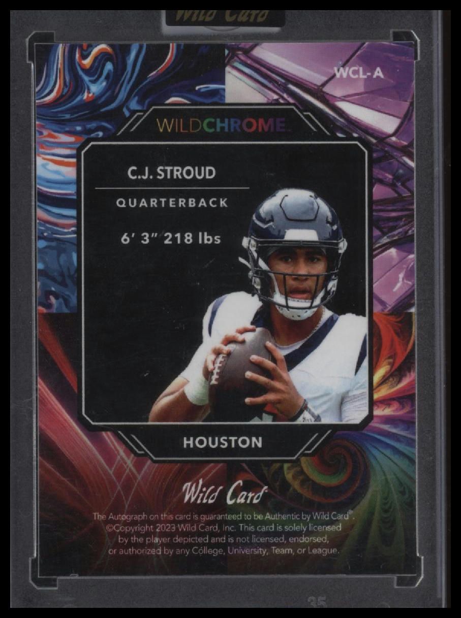 2023 Wild Card Chrome CJ Stroud Auto #/5 #WCL-A